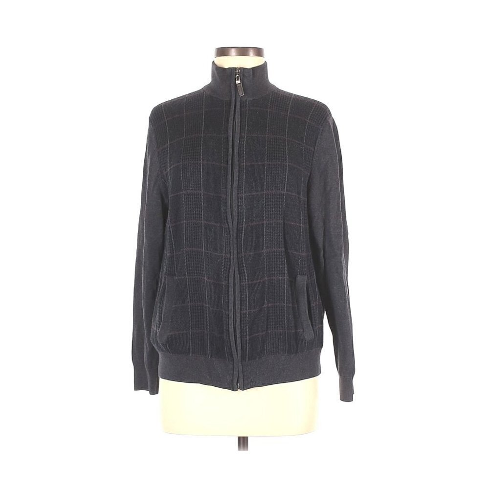 Tasso Elba Jacket Zip Up Sweater Size M